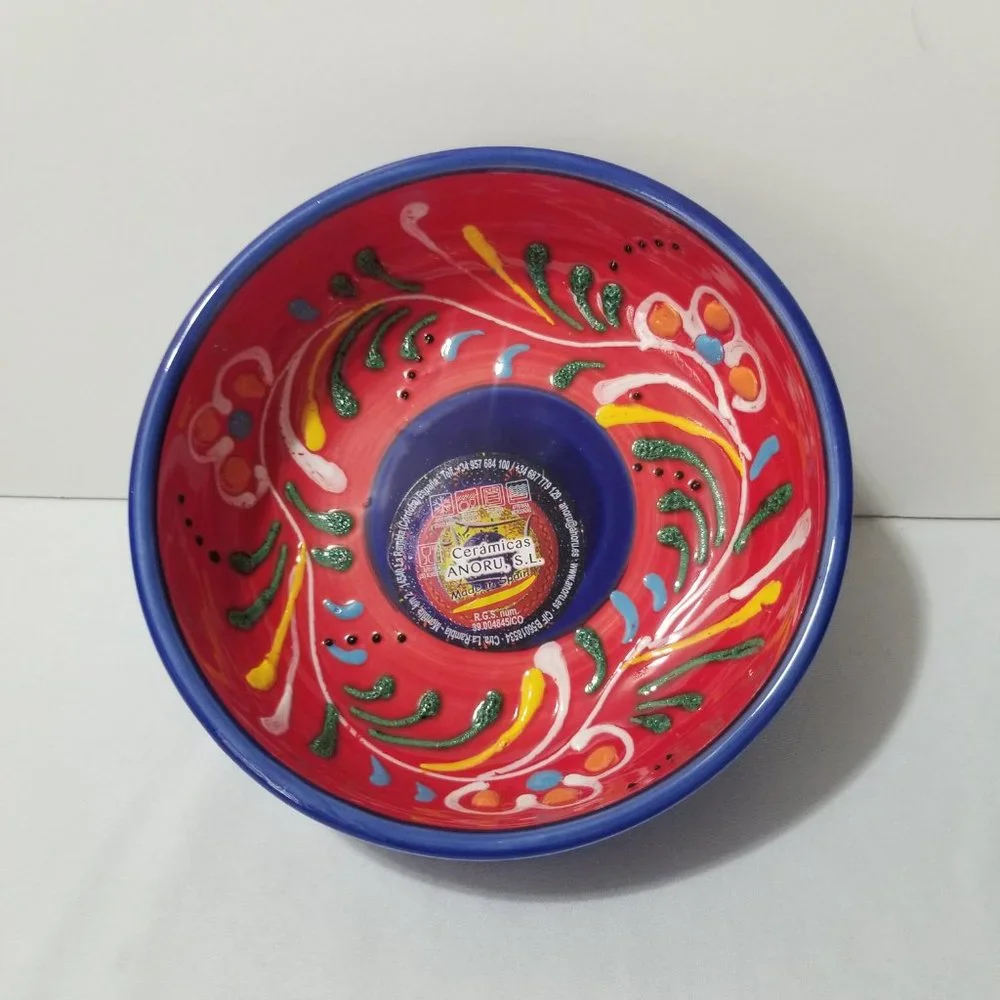 Ceramic Bowl Hand Made Spain 6' New‎